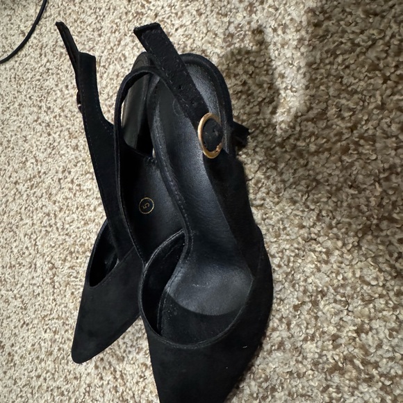 Amazon Black Slingback Heels for Women - Picture 2 of 4